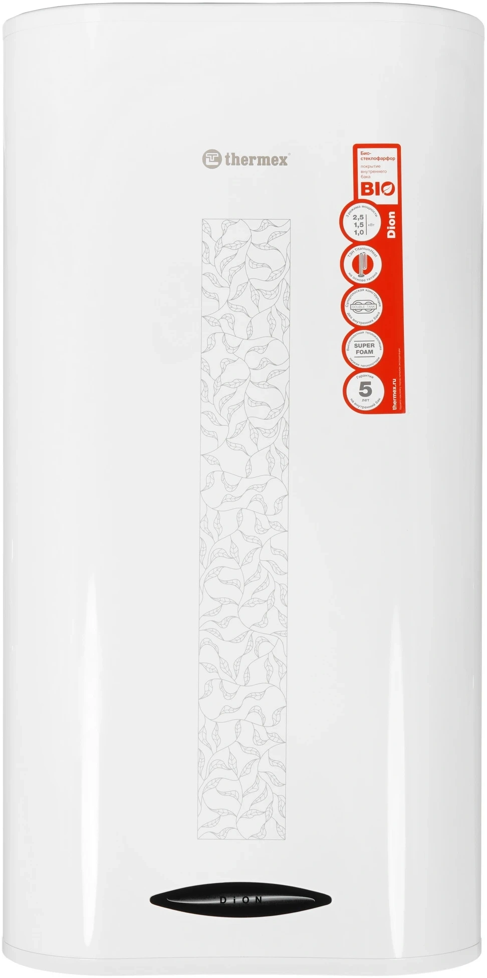Водонагреватель Thermex Dion 80 V 2.5кВт 80л электрический настенный/белый