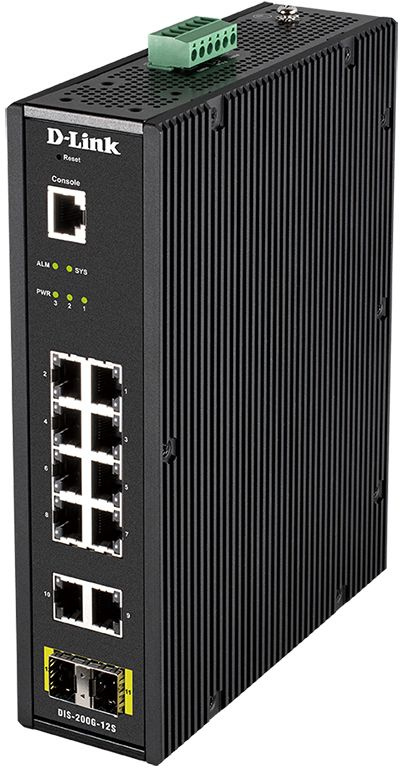 Коммутатор D-Link DIS-200G-12S/A1A 10x1Гбит/с 2SFP управляемый