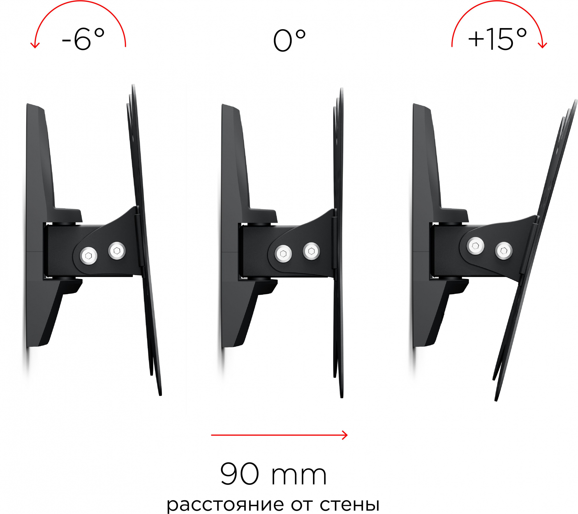 Кронштейн для телевизора Holder LCDS-5036 металлик 19"-50" макс.30кг настенный поворот и наклон