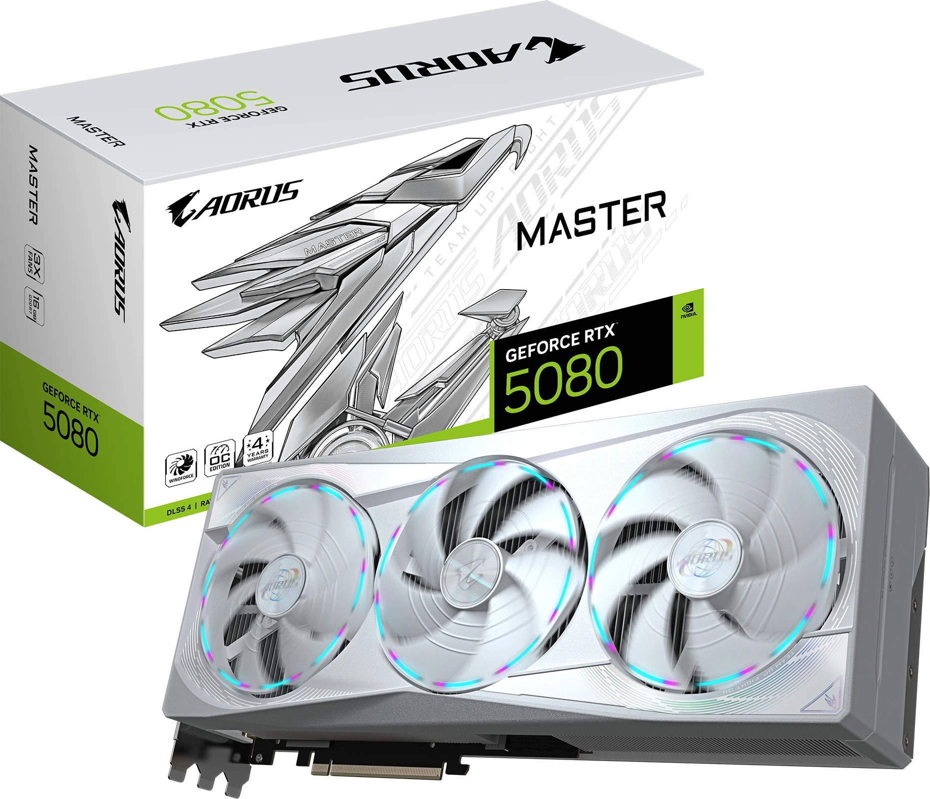 Видеокарта Gigabyte PCI-E 5.0 GV-N5080AORUSM ICE-16GD 1.0 NVIDIA GeForce RTX 5080 16Gb 256bit GDDR7 2805/30000 HDMIx1 DPx3 HDCP Ret
