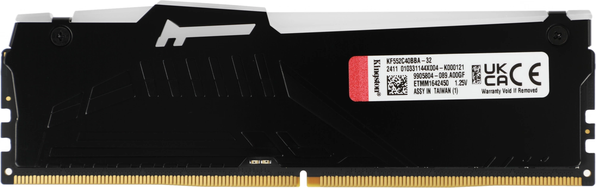 Память DDR5 32Gb 5200MHz Kingston KF552C40BBA-32 Fury Beast Black RGB RTL Gaming PC5-41600 CL40 DIMM 288-pin 1.25В dual rank с радиатором Ret