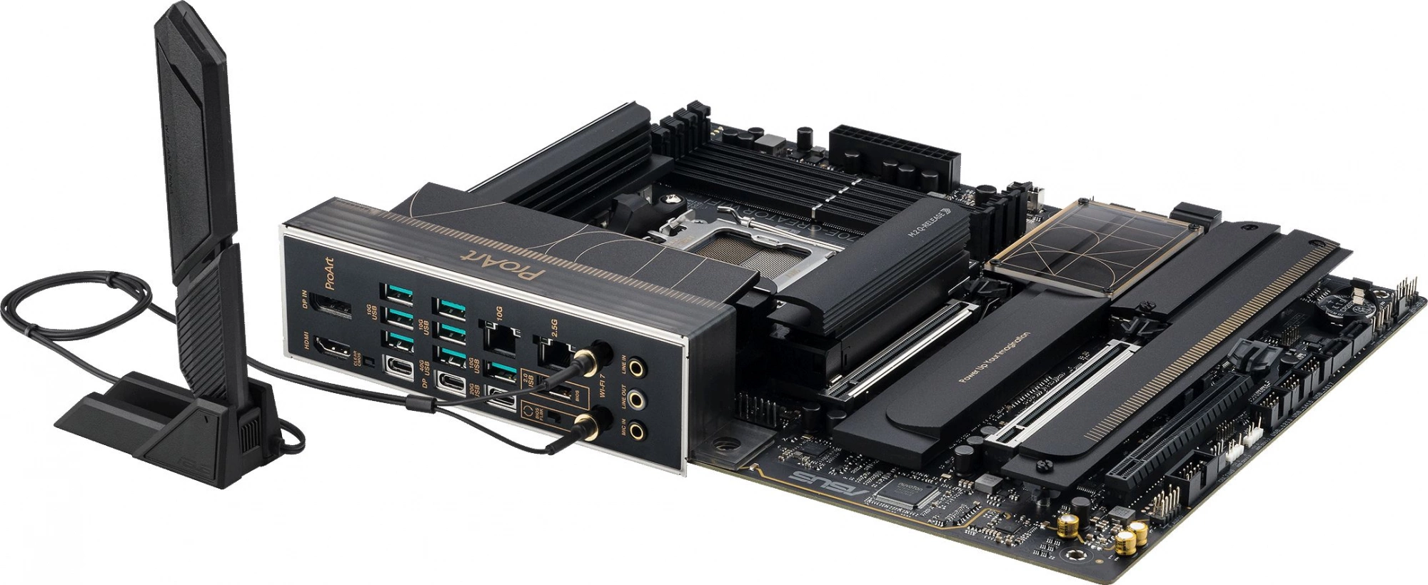 Материнская плата Asus PROART X870E-CREATOR WIFI Socket AM5 AMD X870E 4xDDR5 ATX AC`97 8ch(7.1) 1 x 10Gigabit + 1 x 2.5Gigabit RAID+HDMI+DP