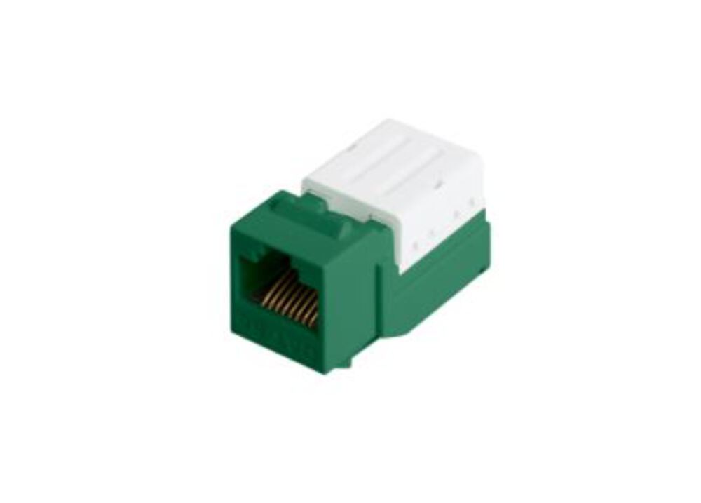 NMC-KJUD2-FT-GN - Модуль-вставка NIKOMAX типа Keystone, Кат.5е (Класс D), 100МГц, RJ45/8P8C, FT-TOOL/110/KRONE, T568A/B, неэкранированный, синий - гарантия: 5 лет расширенная / 25 лет системная