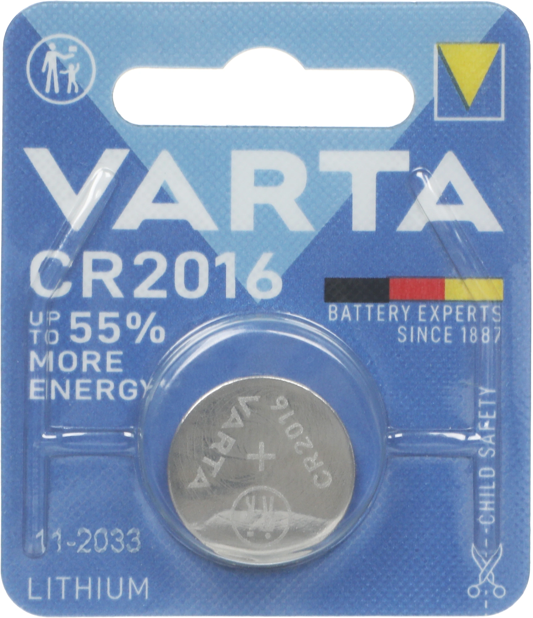 Батарея Varta Electronics BL1 Lithium CR2016 (1шт) блистер