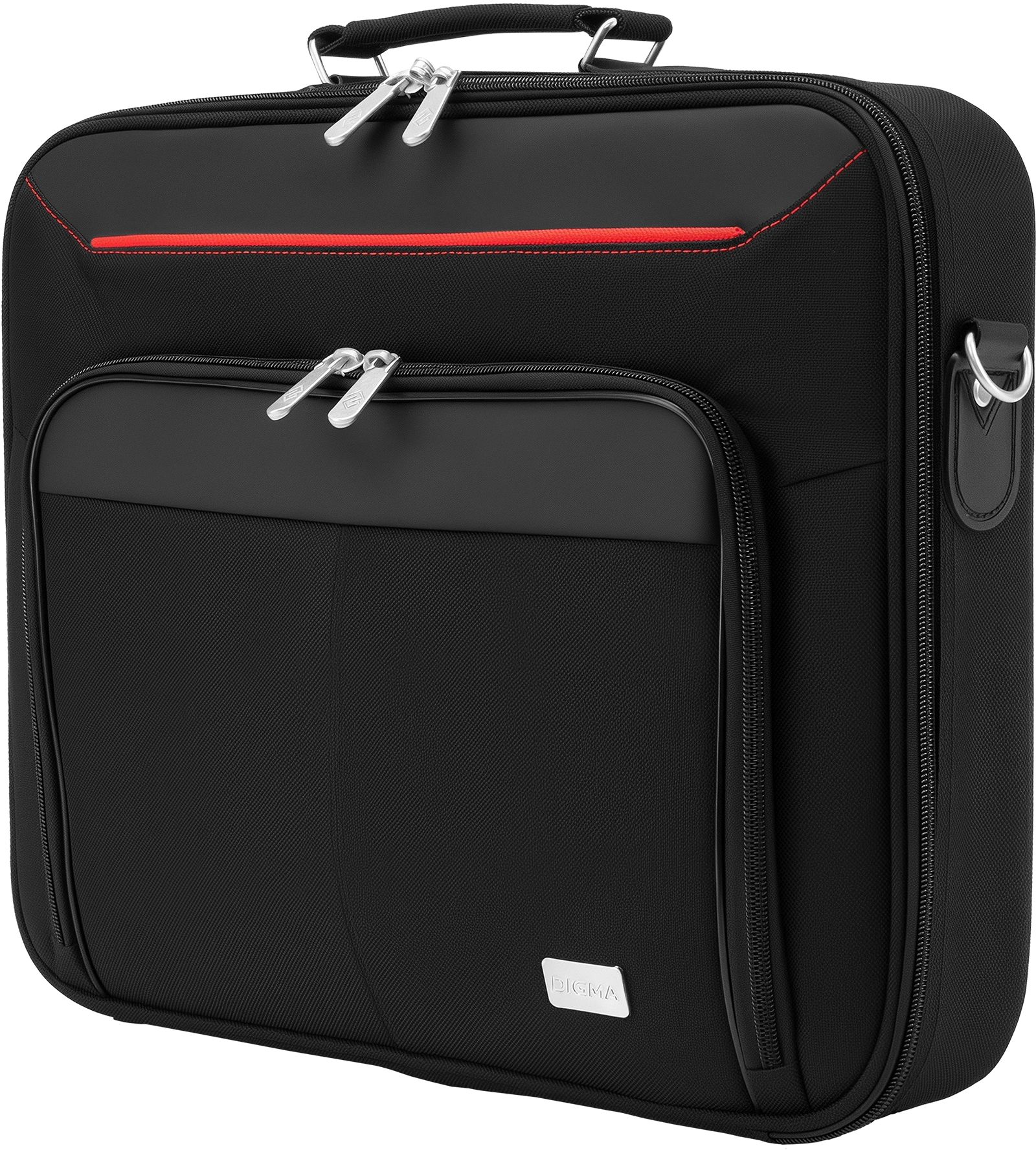 Сумка для ноутбука 15.6" Digma HC-211 черный/красный полиэстер (HC211BKR)