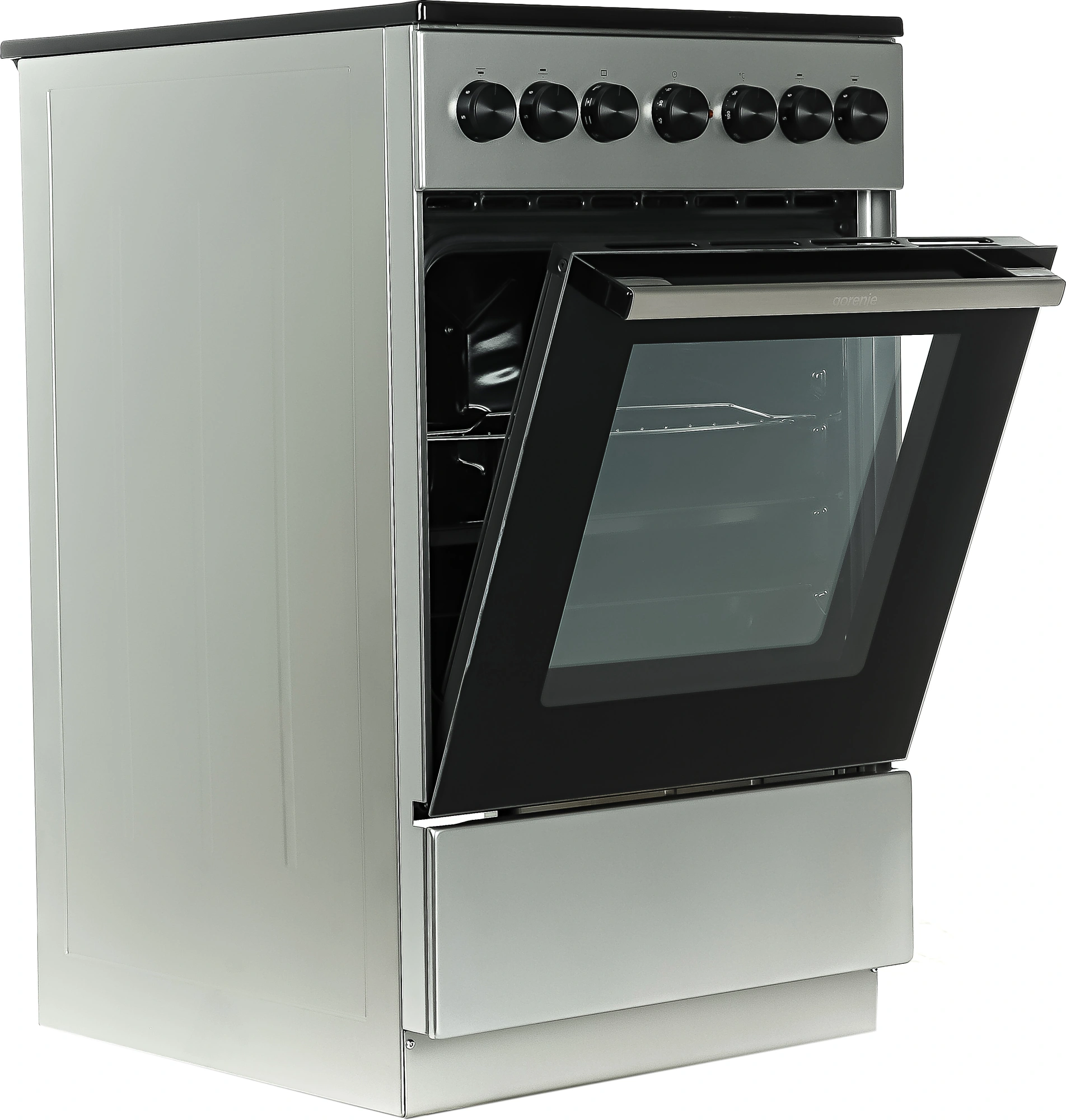 Плита Электрическая Gorenje GEC5B41SG серый стеклокерамика (без крышки)