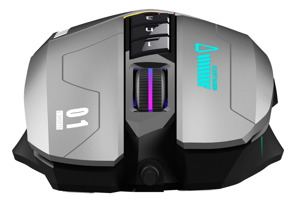 Мышь A4Tech Bloody W60 Max Gun серый/черный оптическая 10000dpi USB 10but
