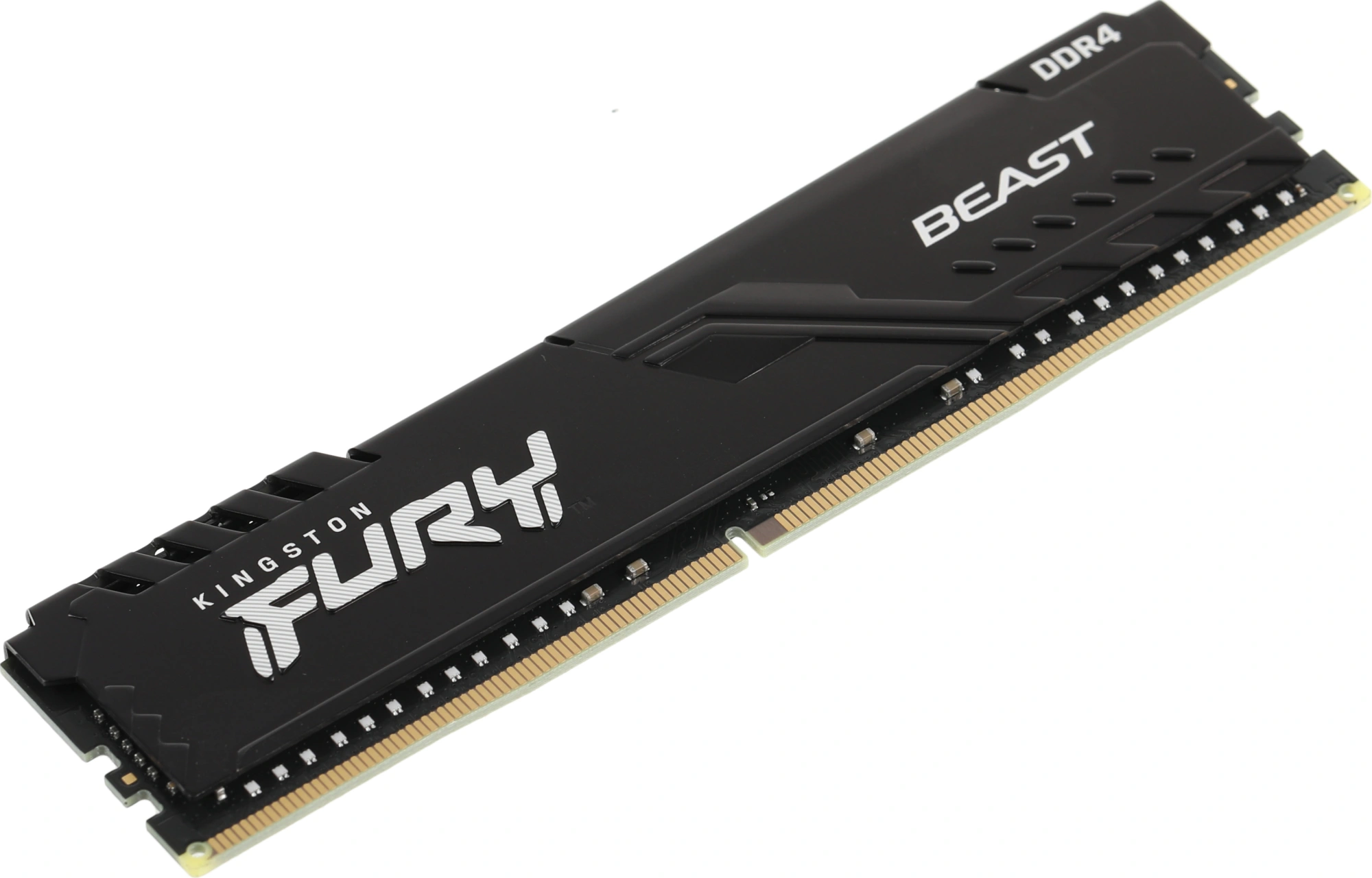 Память DDR4 16Gb 3200MHz Kingston KF432C16BB1/16 Fury Beast Black RTL Gaming PC4-25600 CL16 DIMM 288-pin 1.35В dual rank с радиатором Ret