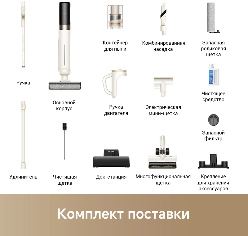 Пылесос моющий Trouver K30 Mix 300Вт белый/черный