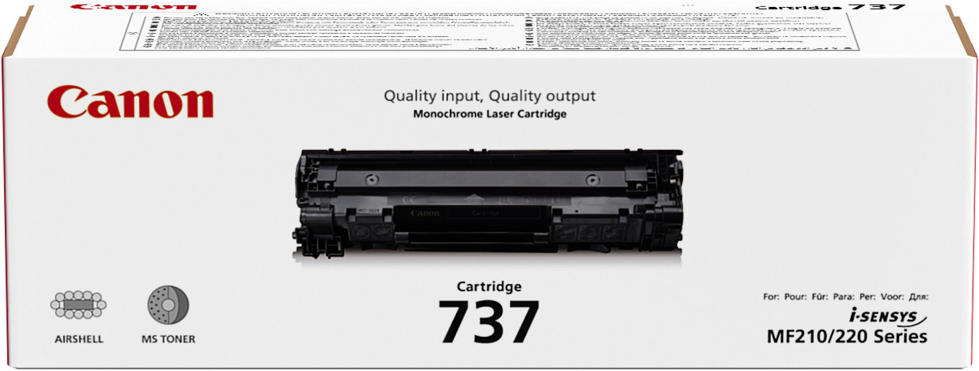 Картридж лазерный Canon 737 9435B002 черный бар.в компл. (2400стр.) для Canon i-Sensys MF211/212/216/217/226/229