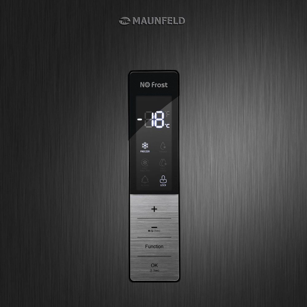 Морозильная камера Maunfeld MFFR185SB черная сталь