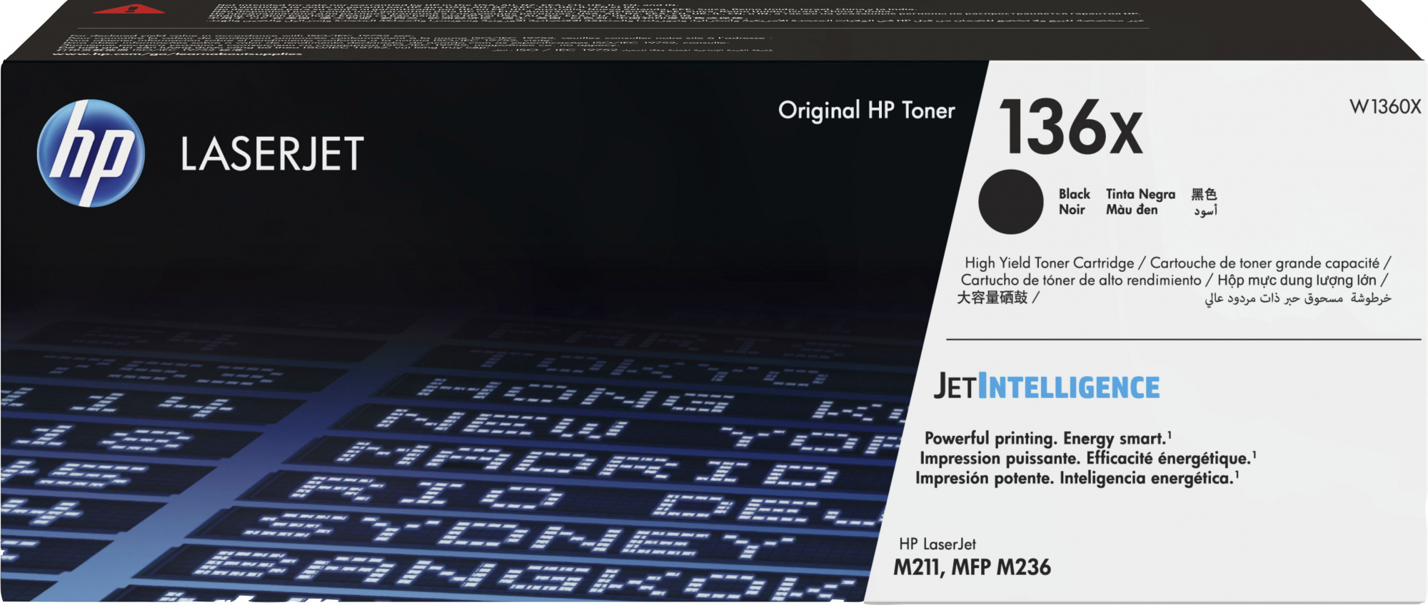 Картридж лазерный HP 136X W1360X черный бар.в компл. (2600стр.) для HP LJ M211d/MFP M236
