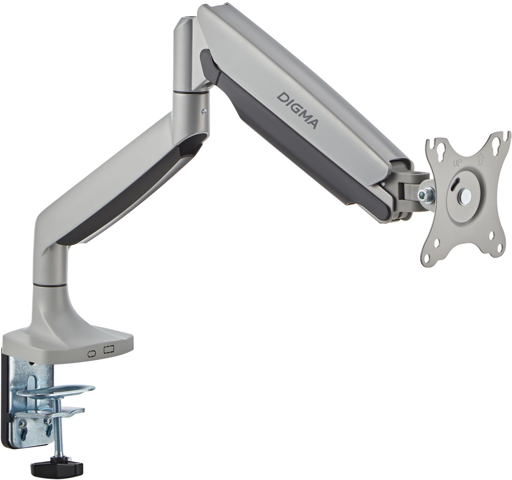 Кронштейн для мониторов ЖК Digma D-MM301 серый 17"-45" макс.15кг крепление к столешнице поворот и наклон