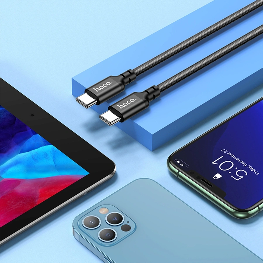 Кабель Hoco X14 TYPE-C TO TYPE-C(52215) USB Type-C (m)-USB Type-C (m) 1м черный