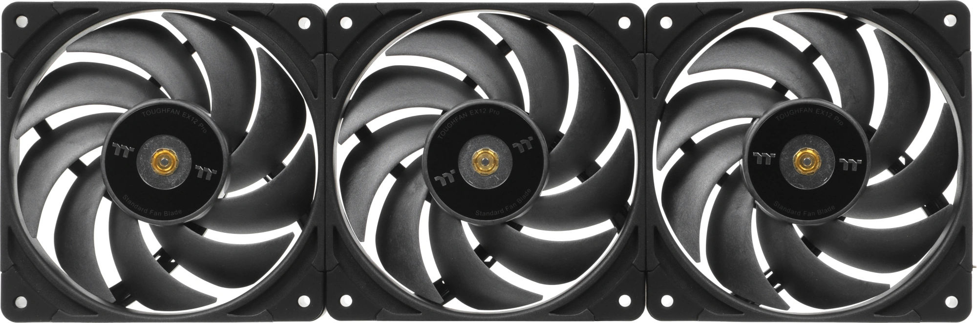 Вентилятор для корпуса Thermaltake Toughfan EX12 Pro Reverse 120х120x25 черный 4-pin 29.8дБ (упак.:3шт) (CL-F171-PL12BL-A) Ret