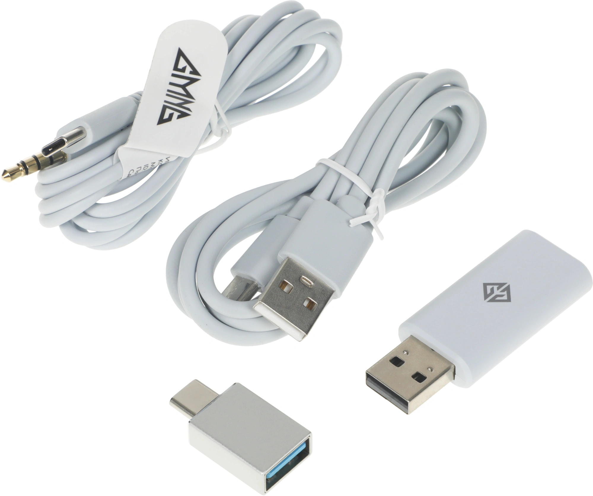 Наушники с микрофоном GMNG GG-HS405W белый мониторные BT/Radio/3.5mm оголовье (1899880)