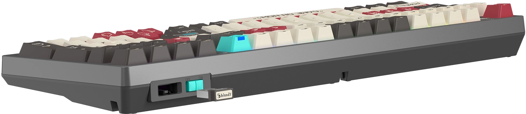 Клавиатура A4Tech WS98 Pixels механическая темно-серый/белый USB беспроводная BT/Radio for gamer LED (WS98)