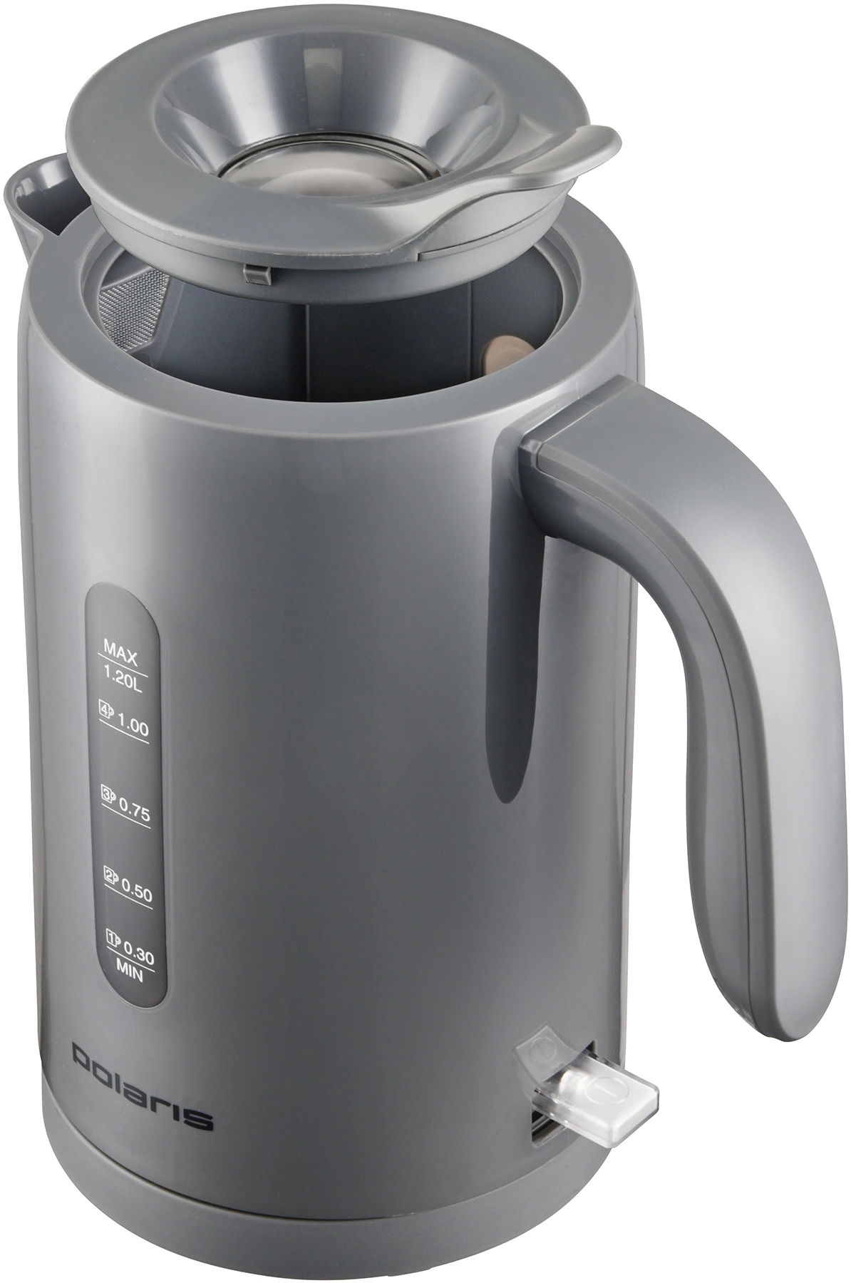 Чайник электрический Polaris PWK 1220C 1.2л. 2200Вт серый корпус: пластик