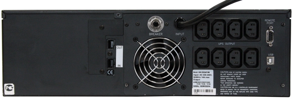Источник бесперебойного питания Powercom King Pro RM KIN-2200AP LCD 1760Вт 2200ВА черный