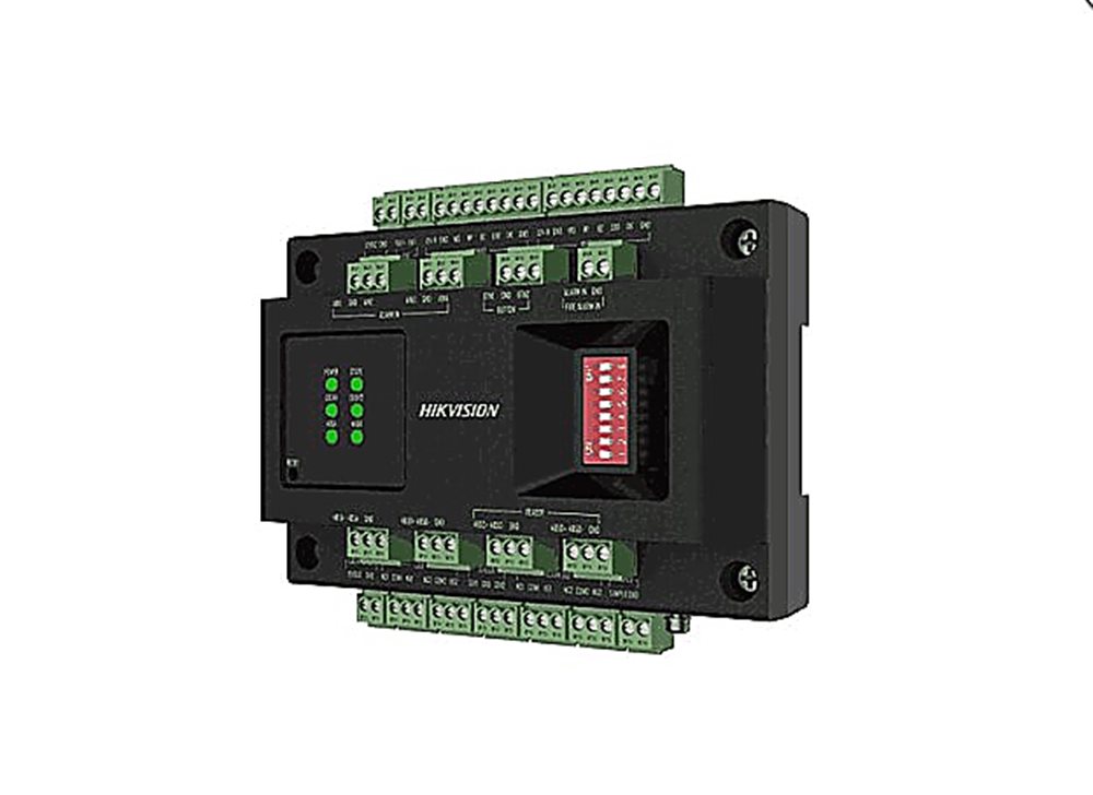 DS-K2M002X - Модуль управления двумя дверями для контроллеров DS-K270*. Подключение считывателей 4*RS-485(OSDP) 2*Wiegand. WEB интерфейс.
