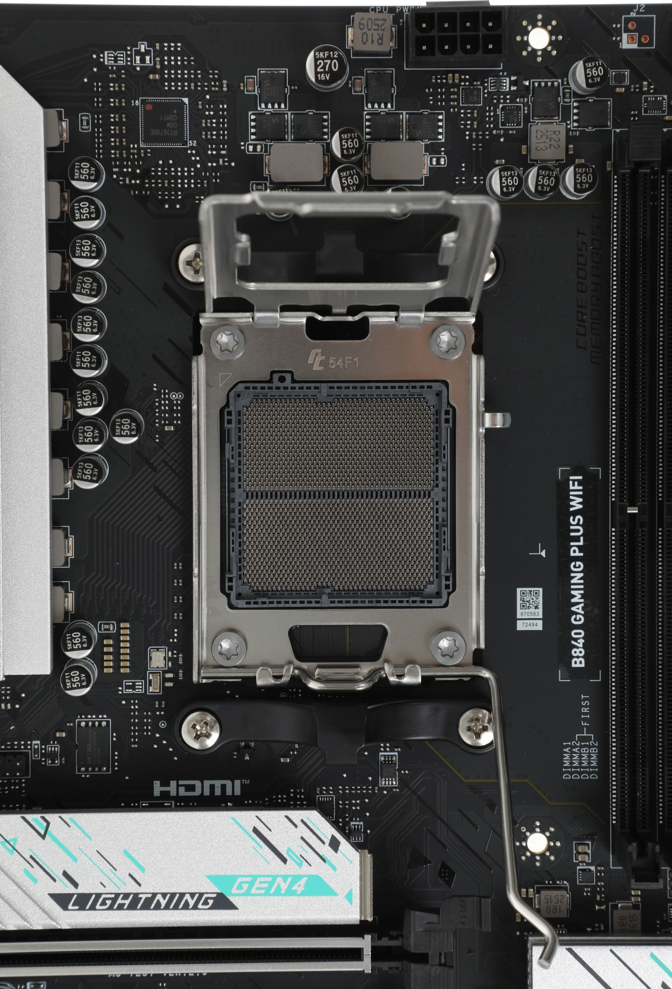 Материнская плата MSI B840 GAMING PLUS WIFI  Socket AM5 AMD B840 4xDDR5 ATX AC`97 8ch(7.1) 2.5Gg RAID+HDMI