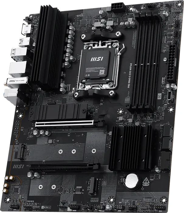 Материнская плата MSI PRO B840-S EVO WIFI6E Socket AM5 AMD B840 4xDDR5 ATX AC`97 8ch(7.1) 2.5Gg RAID+HDMI