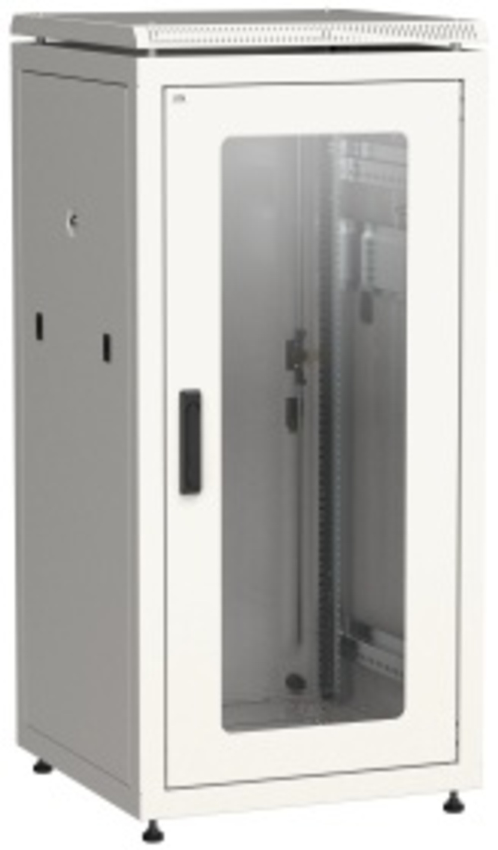 LN35-28U68-GM - ITK LINEA N Шкаф сетевой 19" 28U 600х800мм стеклянная передняя дверь задняя металлическая серый