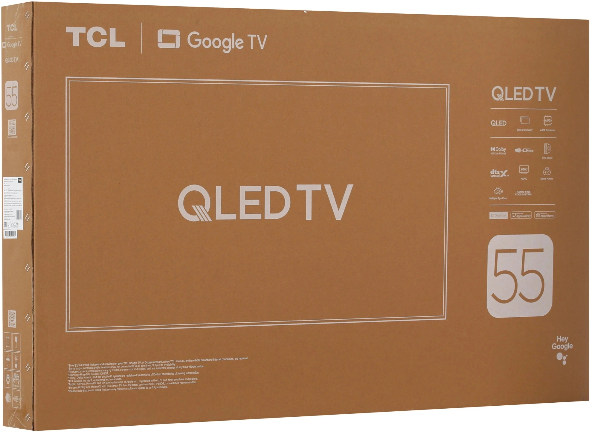 Телевизор QLED TCL 55" 55P7K черный 4K Ultra HD 60Hz DVB-T DVB-T2 DVB-C DVB-S DVB-S2 USB WiFi Smart TV (RUS)