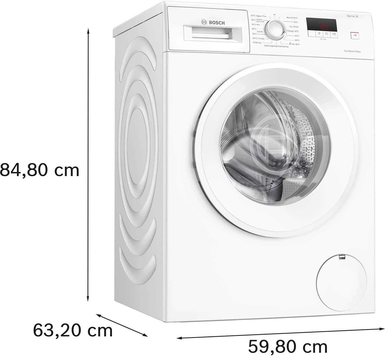 Стиральная машина Bosch Serie 2 WGE02400SN пан.швед. класс: A загр.фронтальная макс.:7кг белый