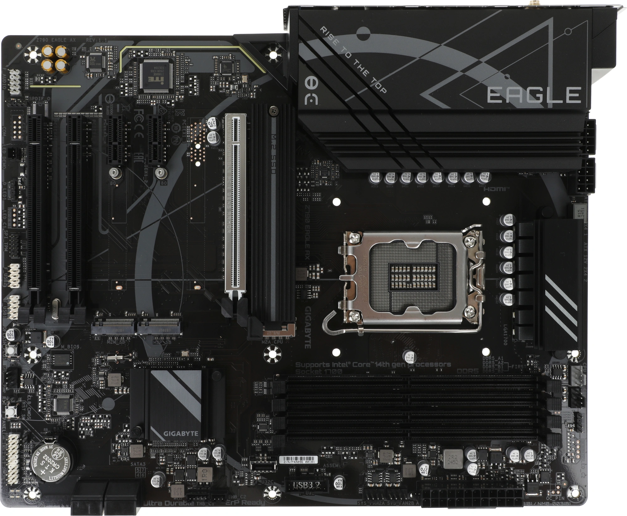 Материнская плата Gigabyte Z790 EAGLE AX Soc-1700 Intel Z790 4xDDR5 ATX AC`97 8ch(7.1) 2.5Gg RAID+HDMI+DP