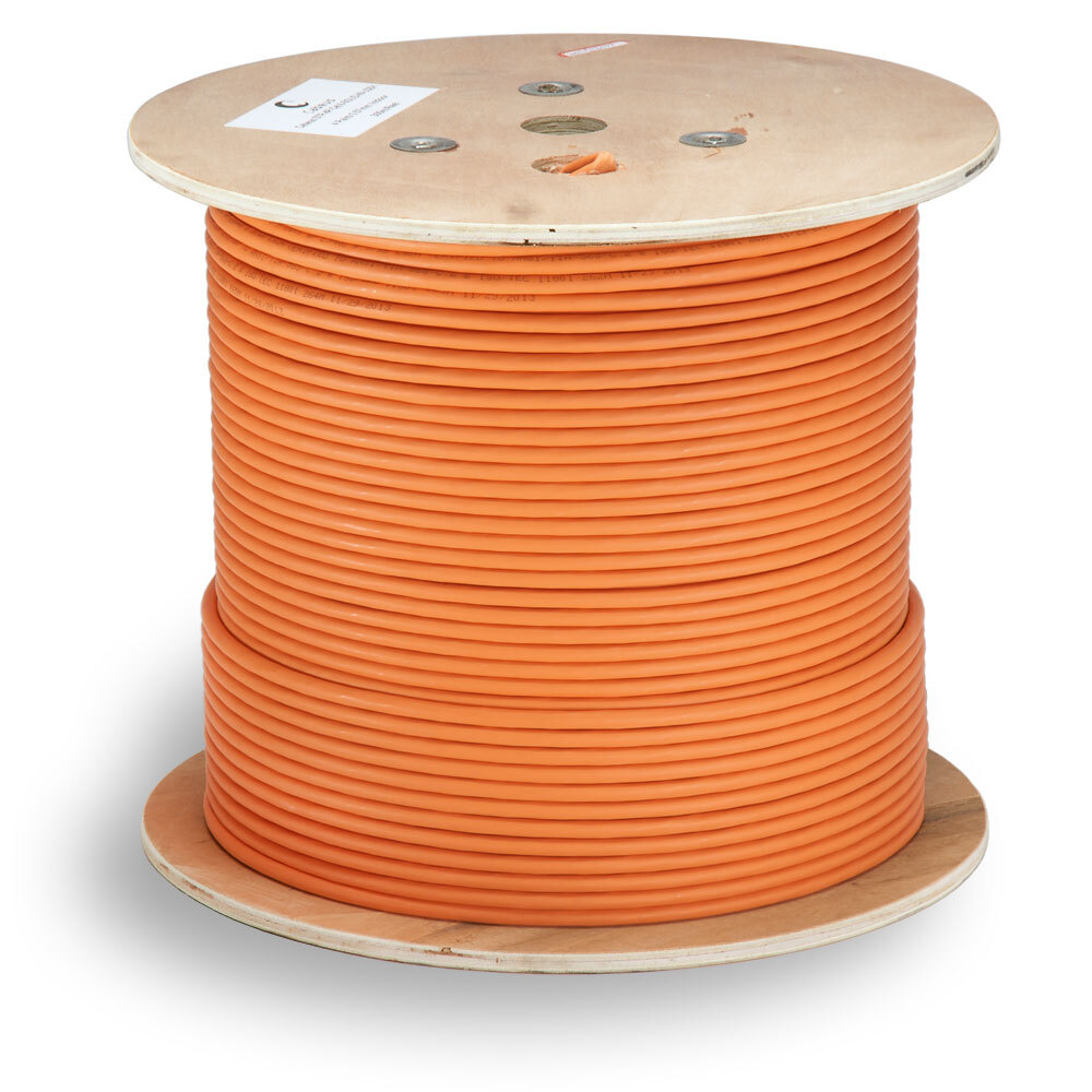 Cabeus STP-4P-Cat.6a-SOLID-IN-LSZH - Кабель витая пара экранированная STP (U/FTP), категория 6a (10GBE), 4 пары, (23 AWG), одножильный (solid), каждая пара в экране (фольга), LSZH, нг(А)-HF, (305 м)