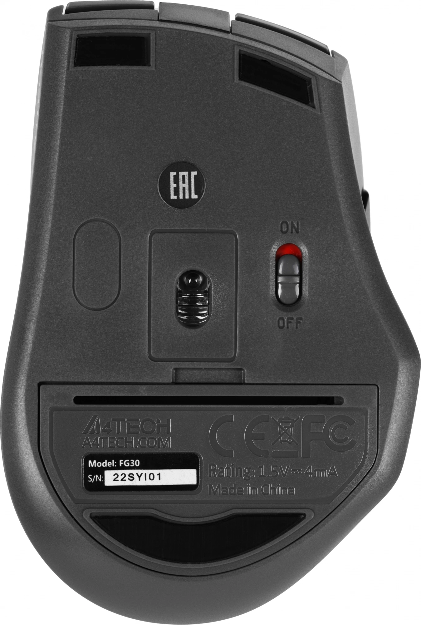 Мышь A4Tech Fstyler FG30 серый оптическая 2000dpi беспров. USB 6but (FG30 GREY)