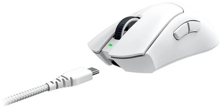 Мышь Razer DeathAdder V3 Pro белый оптическая 30000dpi беспров. USB-C 5but (RZ01-04630200-R3G1)