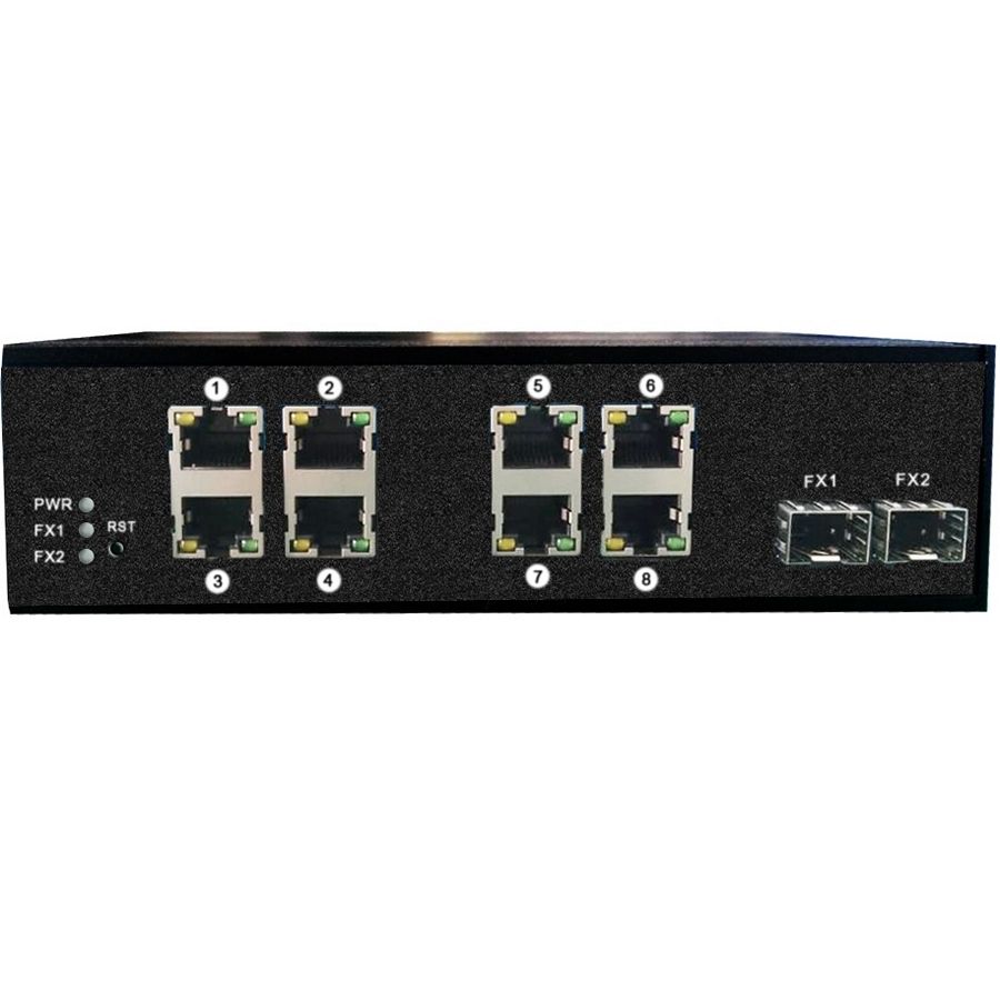SW-60802/IC- Промышленный PoE коммутатор на 10 портов