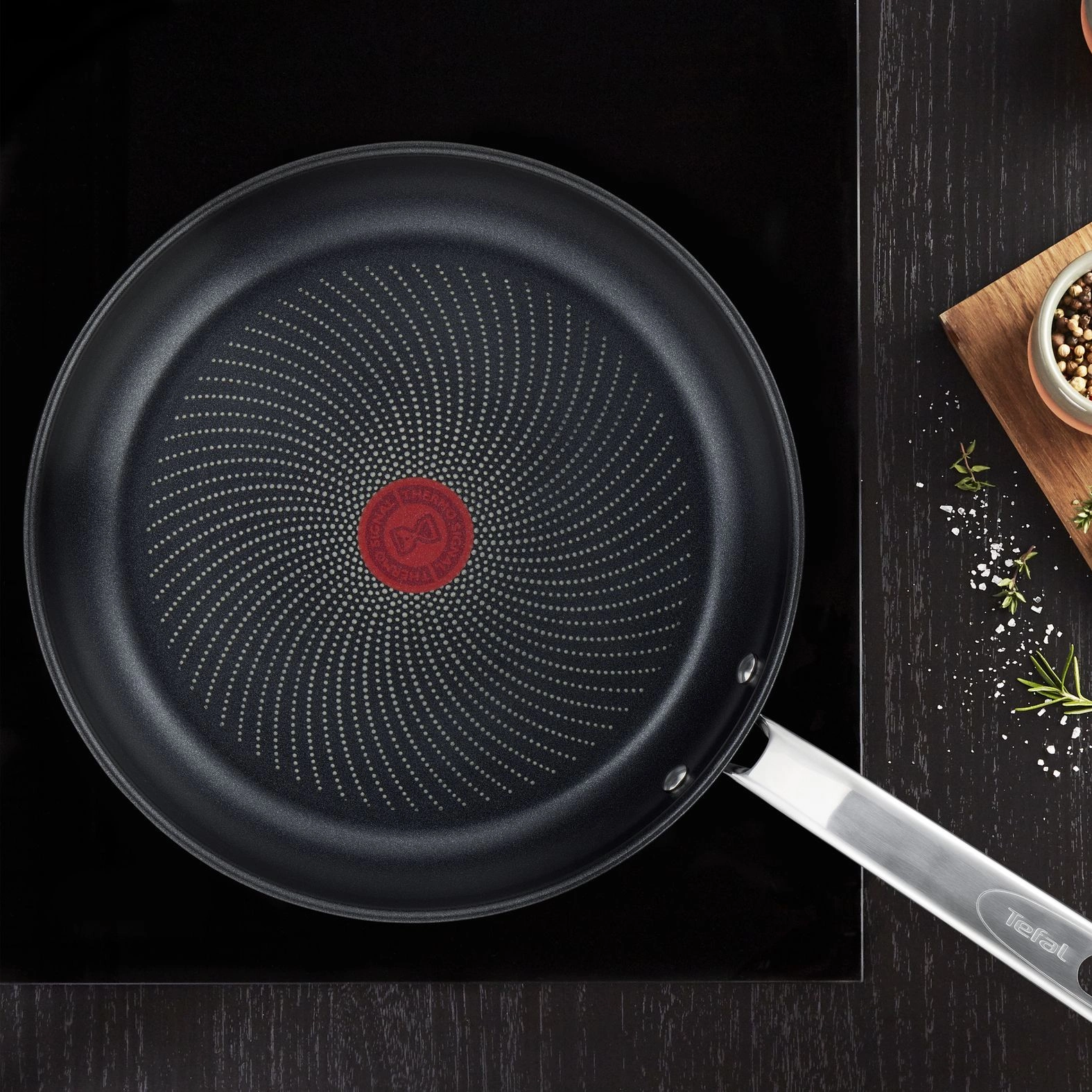 Сковорода Tefal Intuition B8170644 круглая 28см покрытие: Titanium ручка несъемная (без крышки) стальной (2100125771)
