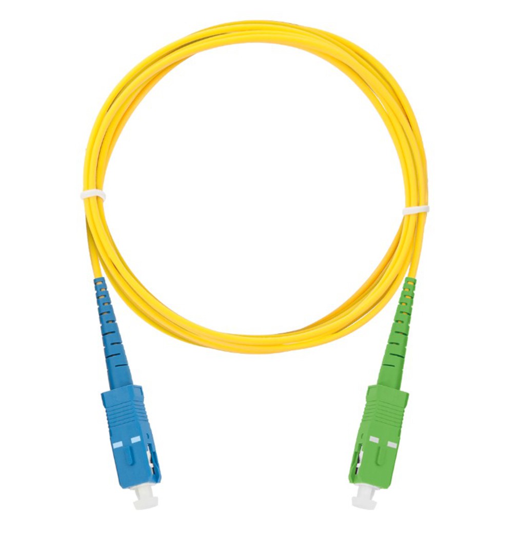 NMF-PC1S2C2-SCU-SCA-002 - Шнур NIKOMAX волоконно-оптический, переходной, одномодовый 9/125мкм, стандарта OS2, SC/UPC-SC/APC, одинарный, LSZH нг(A)-HFLTx, 2мм, желтый, 2м