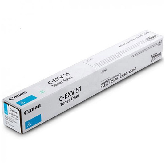 Картридж лазерный Canon C-EXV51C 0482С002 голубой для Canon R-ADV C5535/5535i/5540i/5550i/5560ii
