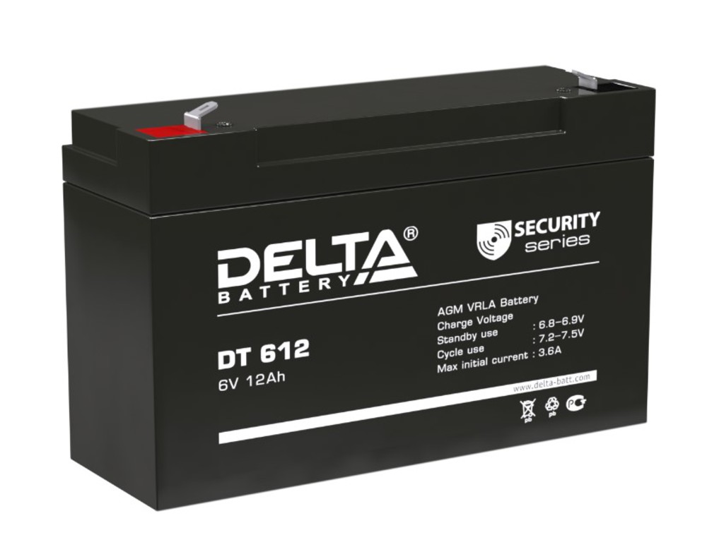 Аккумуляторная батарея Delta DT 612 (6V / 12Ah)