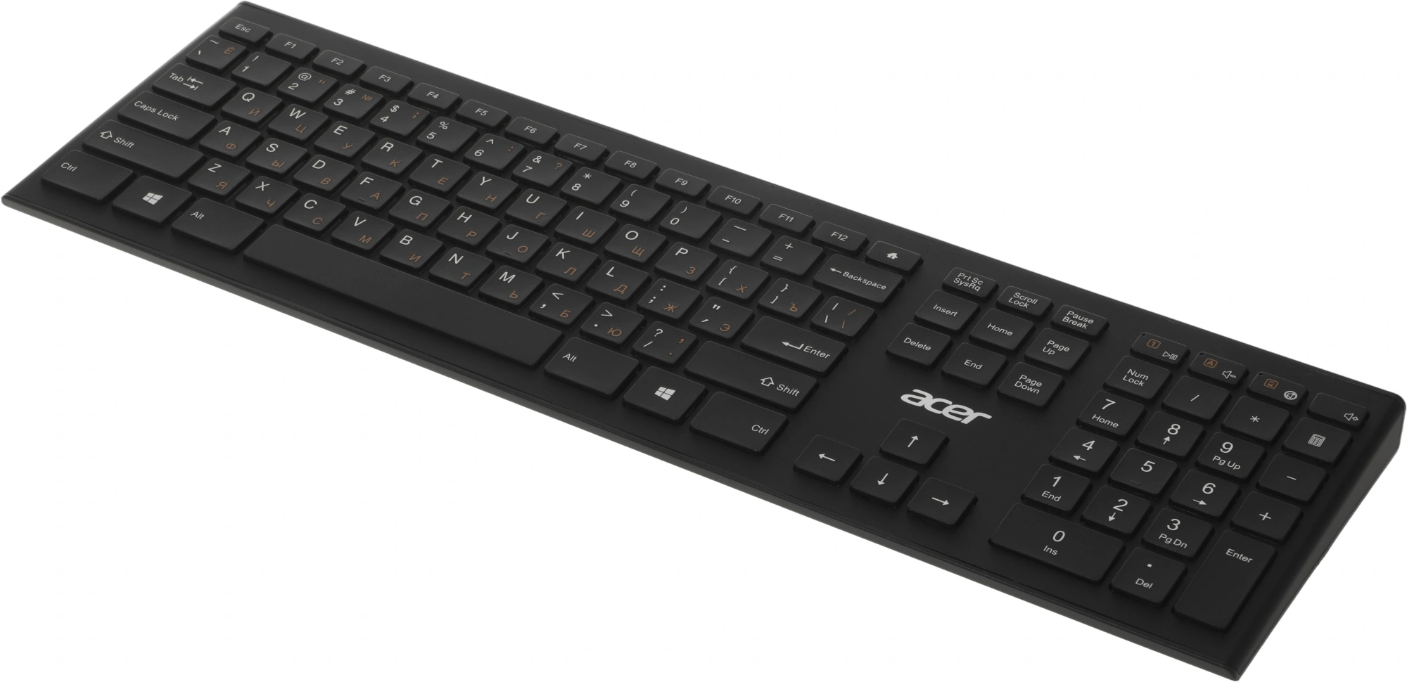 Клавиатура Acer OKR010 черный USB беспроводная slim Multimedia (ZL.KBDEE.003)
