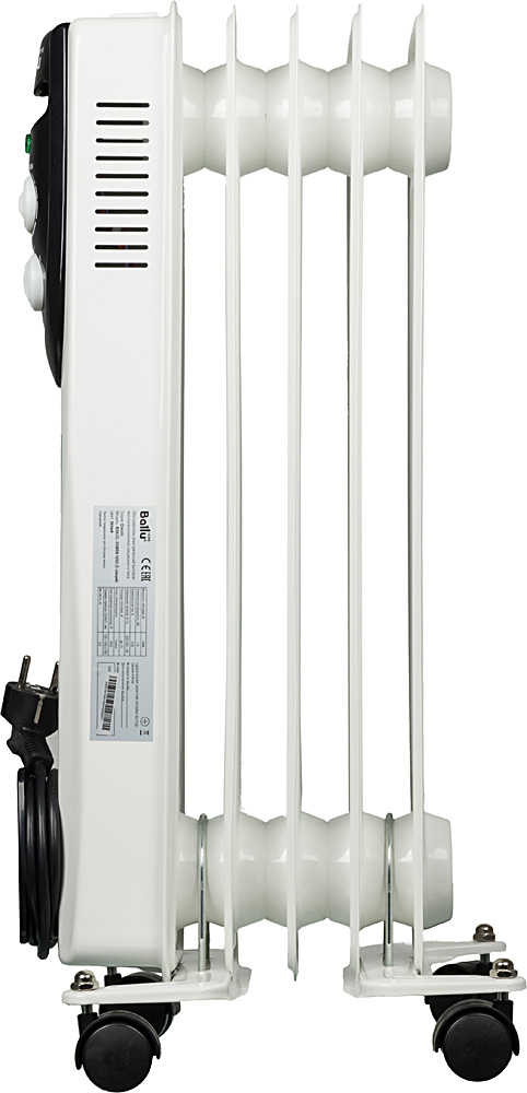 Радиатор масляный Ballu Classic BOH/CL-05WRN 1000Вт белый/черный
