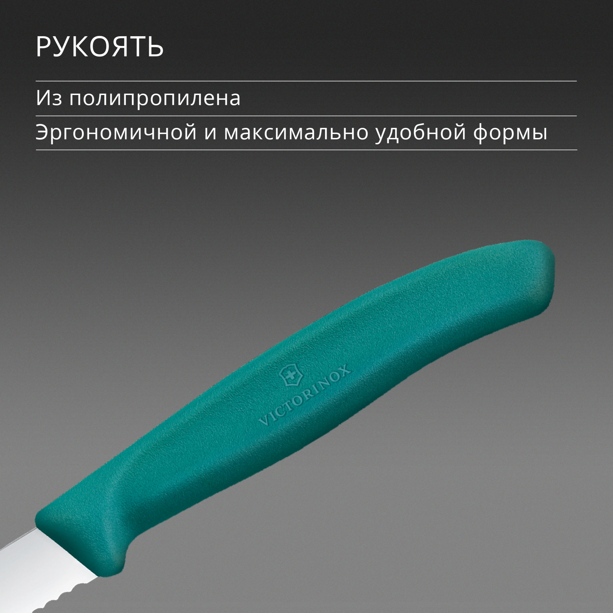 Нож кухонный Victorinox Swiss Classic (6.7634.C1) для чистки овощей и фруктов лезв.80мм серрейт. заточка зеленый