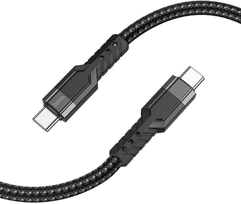 Кабель Hoco U110 Type-C to Type-C USB Type-C (m)-USB Type-C (m) 1.2м черный коробка