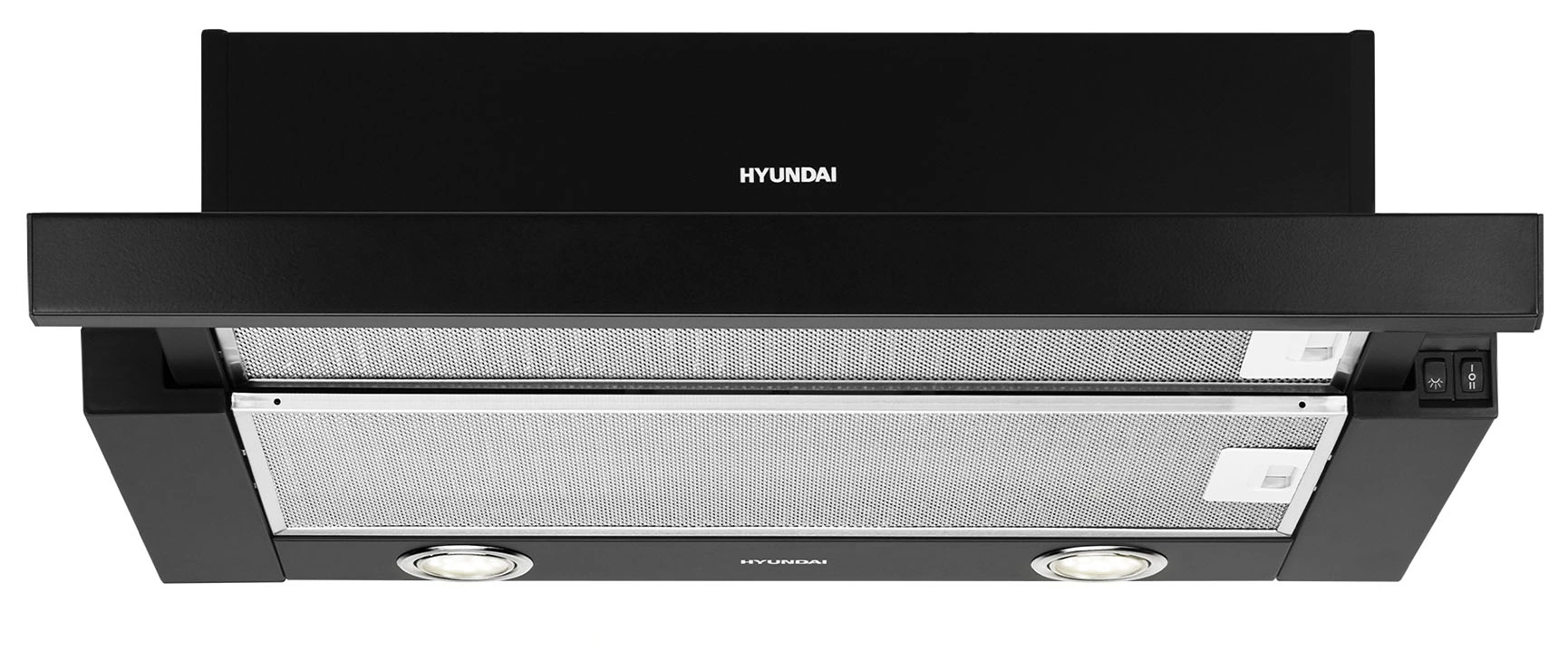 Вытяжка встраиваемая Hyundai HBH 6232 BK черный управление: кулисные переключатели (1 мотор)