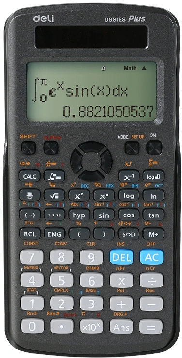 Калькулятор научный Deli ED991ES черный 10+2-разр.