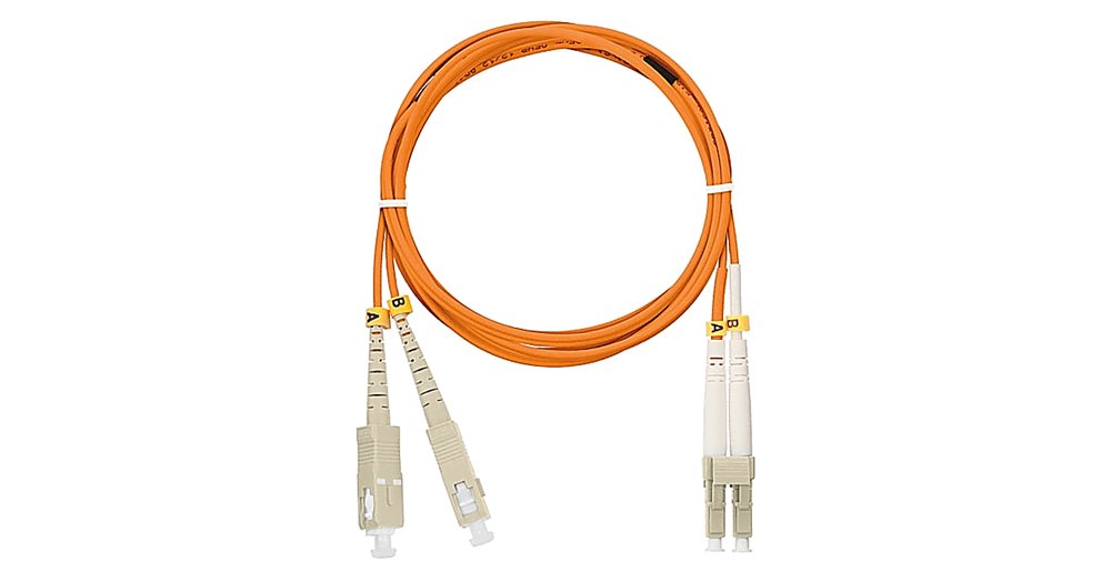 NMF-PC2M2C2-SCU-LCU-002 - Переходной шнур NIKOMAX, двойной, MM 50/125, OM2, SC/UPC-LC/UPC, LSZH, 2 м