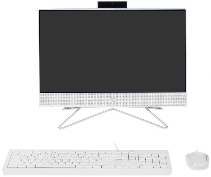 Моноблок HP 200 G4 21.5" Full HD i5 1235U (1.3) 16Gb SSD512Gb Iris Xe DVDRW CR Windows 11 Pro GbitEth WiFi BT 65W клавиатура мышь Cam белый 1920x1080