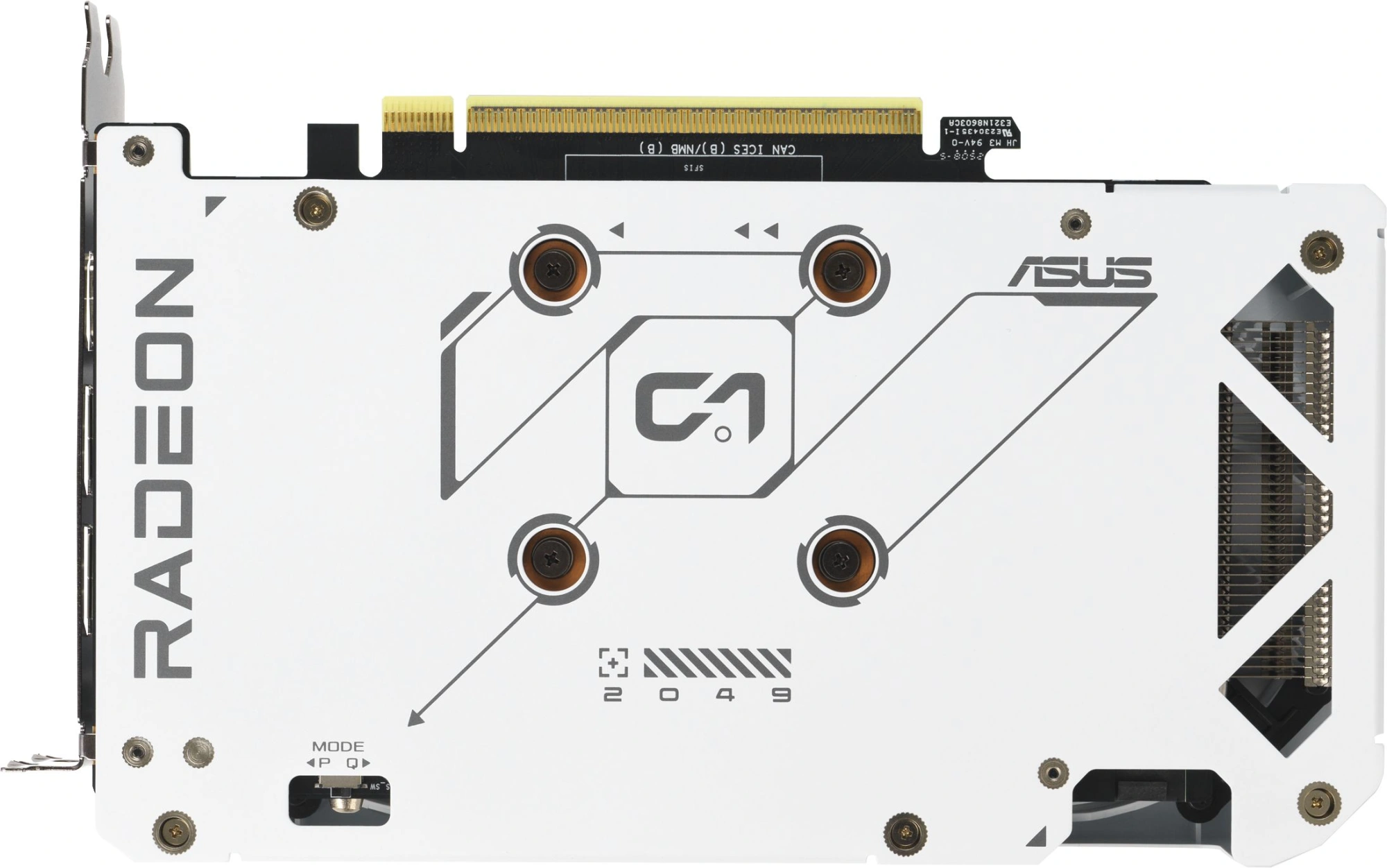 Видеокарта Asus PCI-E 5.0 DUAL-RX9060XT-16G-WHITE AMD Radeon RX 9060XT 16Gb 128bit GDDR6 2620/20000 HDMIx1 DPx2 HDCP Ret