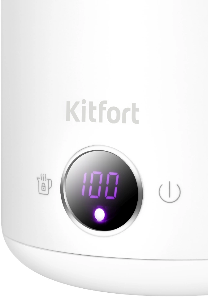 Чайник электрический Kitfort КТ-6724 1.5л. 2200Вт белый/дерево корпус: нерж.сталь/пластик