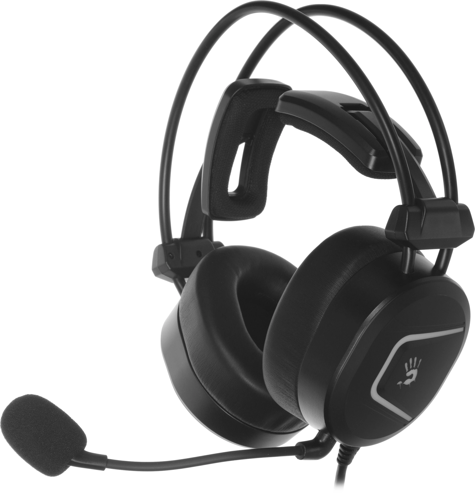 Наушники с микрофоном A4Tech Bloody MC750 черный 2.3м мониторные USB оголовье (MC750 BLACK)