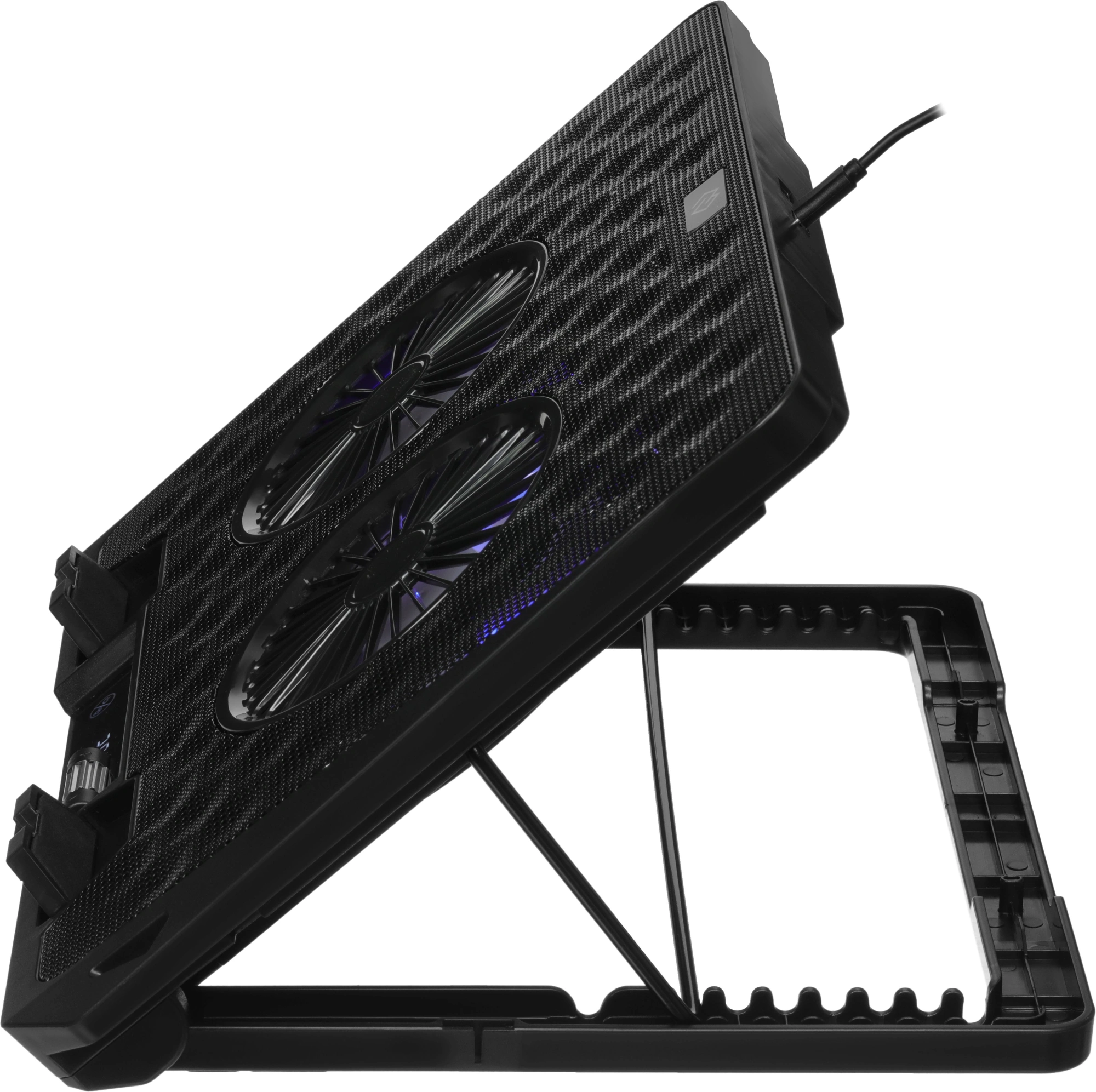 Подставка для ноутбука Digma D-NCP170-2x110 18" 400x288x45мм 52дБ 2xUSB 2x 110ммFAN 1100г Fan-control металл/пластик черный